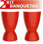 Ficha técnica e caractérísticas do produto Kit 2 Banquetas Argo Color Vermelho