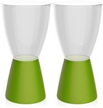 Ficha técnica e caractérísticas do produto Kit 2 Banquetas Carbo Assento Cristal Base Color Verde - Im In