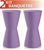 Ficha técnica e caractérísticas do produto Kit 2 Banquetas Dub Color Roxo