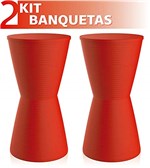 Ficha técnica e caractérísticas do produto Kit 2 Banquetas Dub Color Vermelho