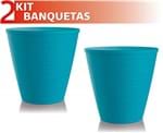 Ficha técnica e caractérísticas do produto Kit 2 Banquetas Fluo Color Azul