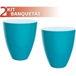 Ficha técnica e caractérísticas do produto Kit 2 Banquetas Moly Color - Azul Doce