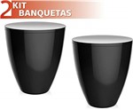 Ficha técnica e caractérísticas do produto Kit 2 Banquetas Moly Color Preto