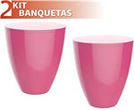 Ficha técnica e caractérísticas do produto Kit 2 Banquetas Moly Color Rosa