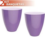 Ficha técnica e caractérísticas do produto Kit 2 Banquetas Moly Color Roxo