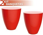 Ficha técnica e caractérísticas do produto Kit 2 Banquetas Moly Color Vermelho