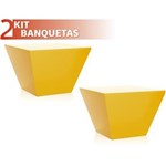 Ficha técnica e caractérísticas do produto Kit 2 Banquetas Neo Color - Amarelo Ouro