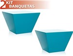 Ficha técnica e caractérísticas do produto Kit 2 Banquetas Neo Color Azul