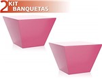 Ficha técnica e caractérísticas do produto Kit 2 Banquetas Neo Color Rosa