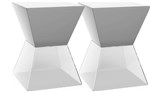 Ficha técnica e caractérísticas do produto Kit 2 Banquetas Nitro Assento Color Base Cristal Cinza - Im In