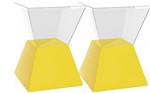 Ficha técnica e caractérísticas do produto Kit 2 Banquetas Nitro Assento Cristal Base Color Amarelo - Im In