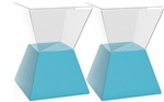 Ficha técnica e caractérísticas do produto Kit 2 Banquetas Nitro Assento Cristal Base Color Azul - Im In
