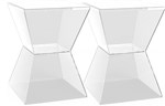 Ficha técnica e caractérísticas do produto Kit 2 Banquetas Nitro Assento Cristal Base Color Cristal - Im In