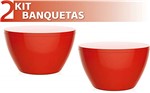 Ficha técnica e caractérísticas do produto Kit 2 Banquetas Oxy Color Vermelho