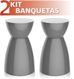 Ficha técnica e caractérísticas do produto Kit 2 Banquetas Rad Color Cinza - Im In