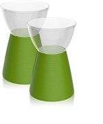 Ficha técnica e caractérísticas do produto Kit 2 Banquetas Sili Assento Cristal Base Color Verde - Im In