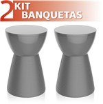 Ficha técnica e caractérísticas do produto Kit 2 Banquetas Sili Color Cinza - IM In