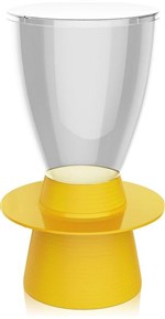 Ficha técnica e caractérísticas do produto Kit 2 Banquetas Tin Assento Cristal Base Color Amarelo - IM In