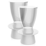 Ficha técnica e caractérísticas do produto Kit 2 Banquetas Tin Assento Cristal Base Color Branco
