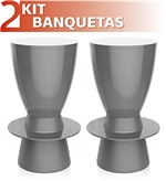 Ficha técnica e caractérísticas do produto Kit 2 Banquetas Tin Color Cinza