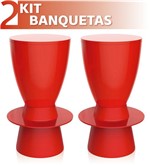 Ficha técnica e caractérísticas do produto Kit 2 Banquetas Tin Color Vermelho - IM In