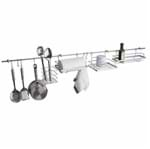 Ficha técnica e caractérísticas do produto Kit Barra de Cozinha 7 Peças Cinza Wall Set Importado