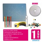 Ficha técnica e caractérísticas do produto Kit Base de Corte 60 +régua 60 +cortador Patchwork Scrapbook - Play Magazine