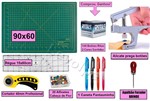 Ficha técnica e caractérísticas do produto Kit Base de Corte 90x60 + Régua 15x60 + Alicate Prega Botões - Levolpe