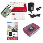 Ficha técnica e caractérísticas do produto Kit Básico Raspberry Pi 3 - 32gb Case Official Cooler