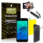 Ficha técnica e caractérísticas do produto Kit Bastão Selfie Asus Zenfone 4 Selfie ZD553KL 5.5 Bastão + Película + Capa - Armyshield