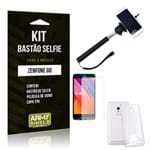 Ficha técnica e caractérísticas do produto Kit Bastão Selfie Asus Zenfone Go Película De Vidro + Capa Tpu + Bastão Selfie -Armyshield