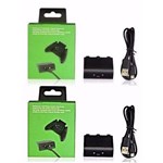 Kit 2 Bateria Cabo Carregador Controle Xboxone Charge Play 8800mah