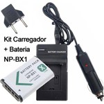 Ficha técnica e caractérísticas do produto KIT BATERIA + CARREGADOR Sony NP-BX1 para Sony DSC-RX1, DSC-RX100M2, DSC-HX300, HDR-MV1, HDR-AS15, D