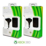 Kit 2 Baterias para Controle Xbox 360 com Cabo e Carregador