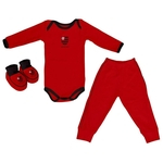 Ficha técnica e caractérísticas do produto Kit Bebê Flamengo 3 Peças Longo Vermelho - Torcida Baby