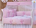 Ficha técnica e caractérísticas do produto Kit Berço 10 Peças com Cortina - Doce Encanto Rosa - Mariana Baby Confecções
