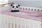 Ficha técnica e caractérísticas do produto Kit Berço 100 % Algodão I9 Baby Panda Rosa