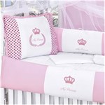 Ficha técnica e caractérísticas do produto Kit Berço My Princess Coroa Rosa para Meninas 9 Peças