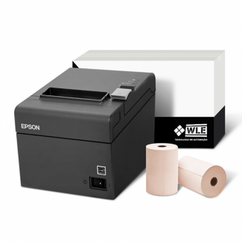 Ficha técnica e caractérísticas do produto Kit Bobina 80X40+Impressora Epson TM-T20 USB | Automação Global