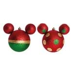 Ficha técnica e caractérísticas do produto Kit Bola de Natal Disney P/Pendurar Árvore Natal 10Cm 2Pçs - Tricae