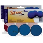 Ficha técnica e caractérísticas do produto Kit 3 Bolas Frescobol de Borracha Nº 3 Bel Sports Azul