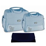 Kit Bolsa Maternidade Azul Claro Trocador B20W01