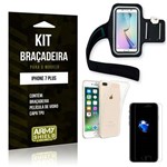 Kit Braçadeira Apple IPhone 7 Plus Braçadeira + Capa + Película de Vidro - Armyshield