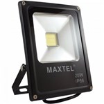 Ficha técnica e caractérísticas do produto Kit C/ 10 Refletor Holofote de Led Maxtel 20w Branco Bivolt