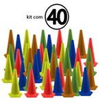Ficha técnica e caractérísticas do produto Kit C/ 40 Unidades Cone Agilidade 50cm Rythmoon
