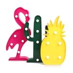 Ficha técnica e caractérísticas do produto Kit C/ Luminária Flamingo, Cactus e Abacaxi