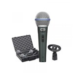 Ficha técnica e caractérísticas do produto Kit C/ 3 Microfones Profissionais Mxt Bt58a Cachimbos+maleta