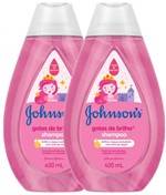 Ficha técnica e caractérísticas do produto Kit c/ 2 Shampoo Johnson's Baby Gotas de Brilho 400ml