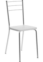 Ficha técnica e caractérísticas do produto Kit 2 Cadeiras 1703 Napa Cromado Móveis Carraro Branco