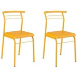 Kit 2 Cadeiras 1708 Amarelo - Carraro